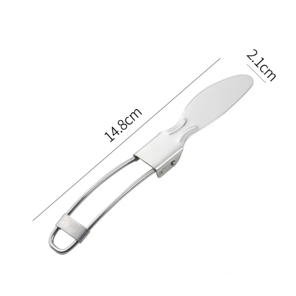 Titanium folding tableware for camping, portable cutlery, healthy tableware