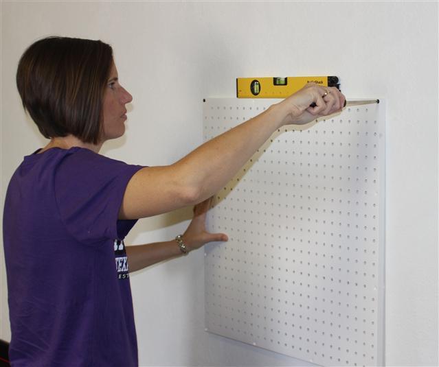 Black Pegboard Kit Wall Storage - Workbench Organizer Peg Board Shop Tools