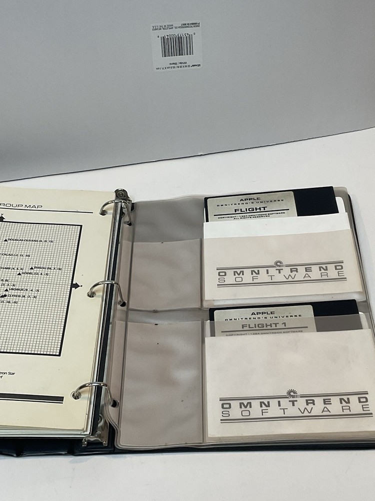 Vintage Apple II Original Game 1983 Omnitrend's Universe Software Package