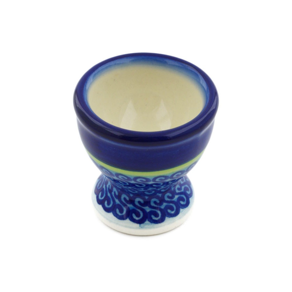 Polish Pottery Egg Holder 2" Midnight Eclipse