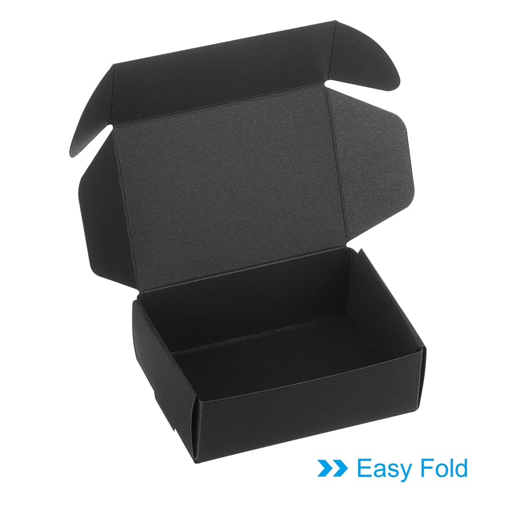 3.3x2.4x1.2" Paper Soap Box, 40 Pack Soap Boxes Rectangle, Black
