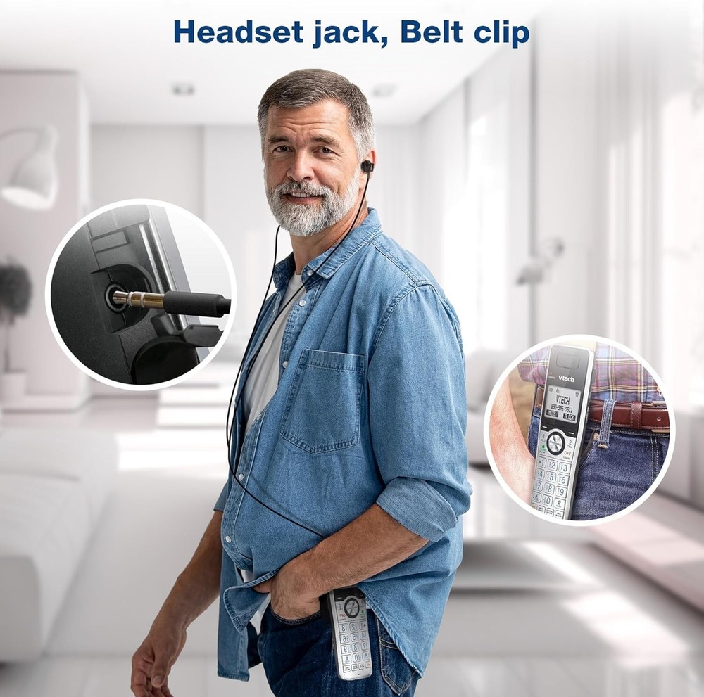 Cordless Phone Answering Machine Bluetooth 5 Handset Super Long Range