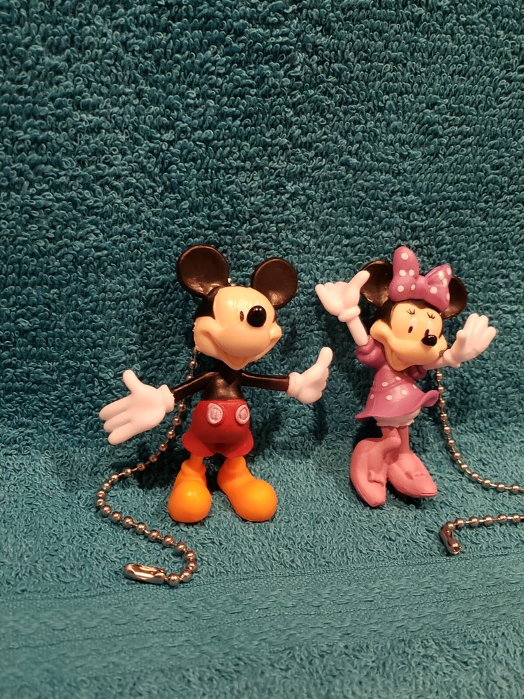 Mickey Mouse and Minnie Mouse Light Pull and Fan Pull Set - Disney Decor