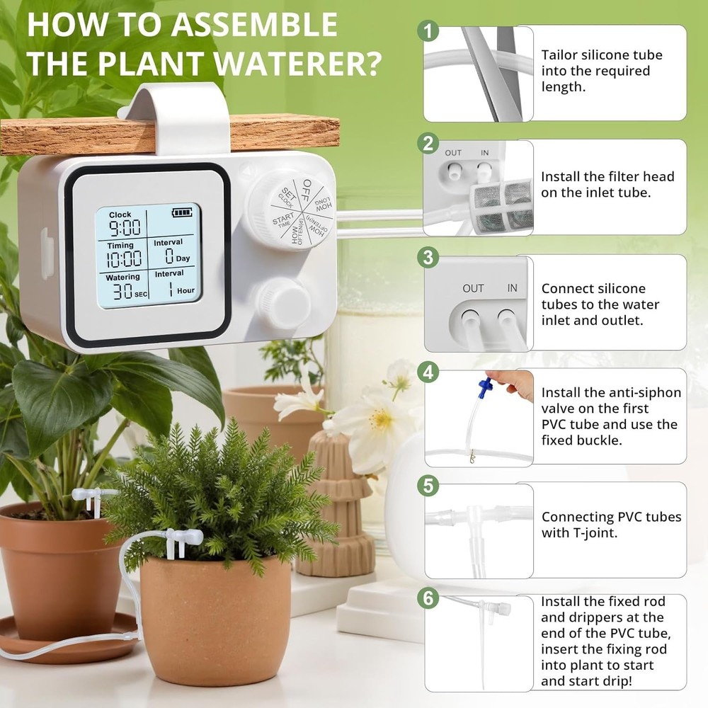 Automatic Watering System for 15 Potted Plants