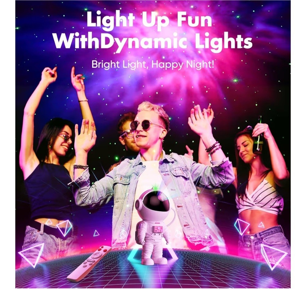 Astronaut Galaxy Night Light Projector Multicolor Space Bedroom Decor W/remote