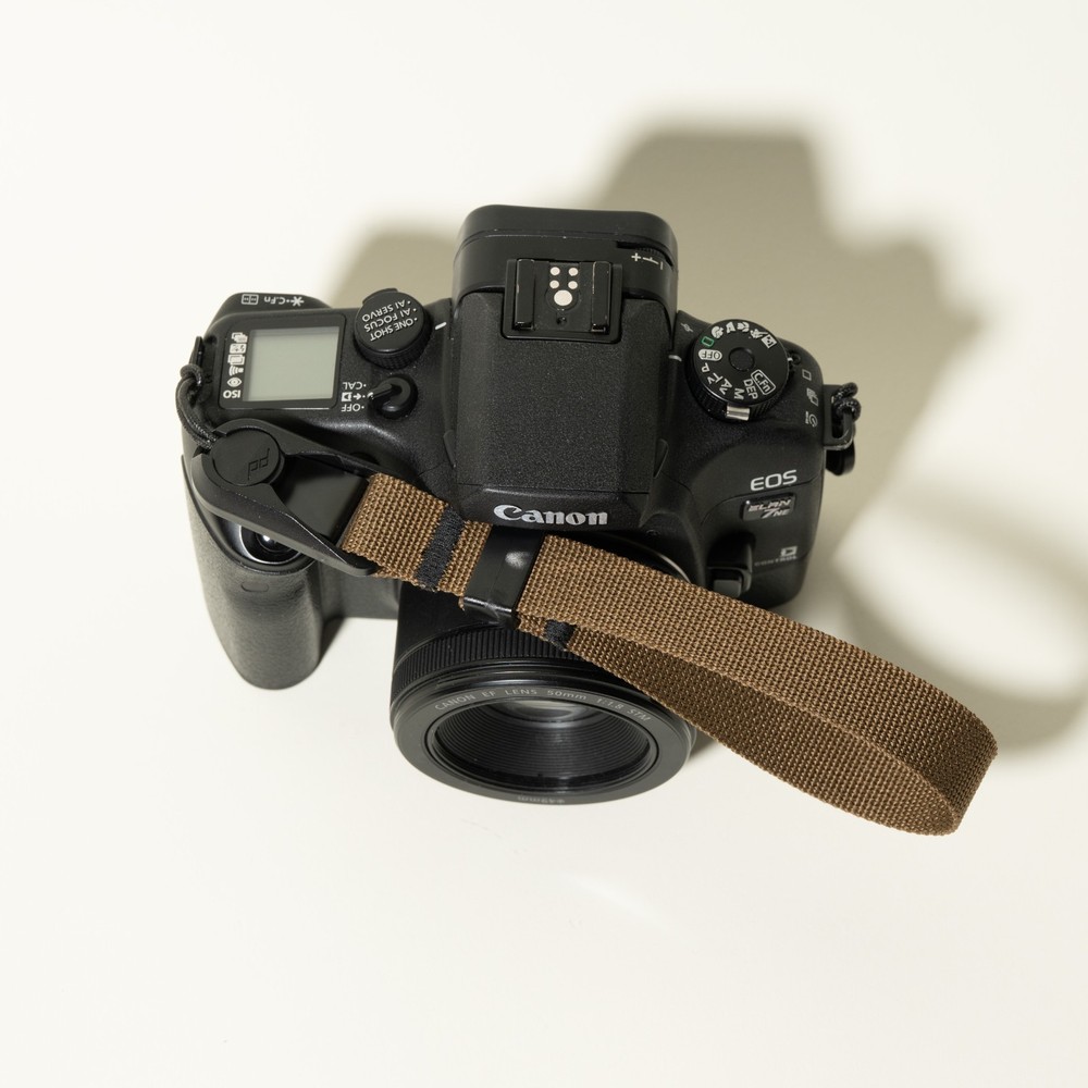 Handmade Copper Brown Adjustable Camera Wrist Strap + Peak Design Anchors