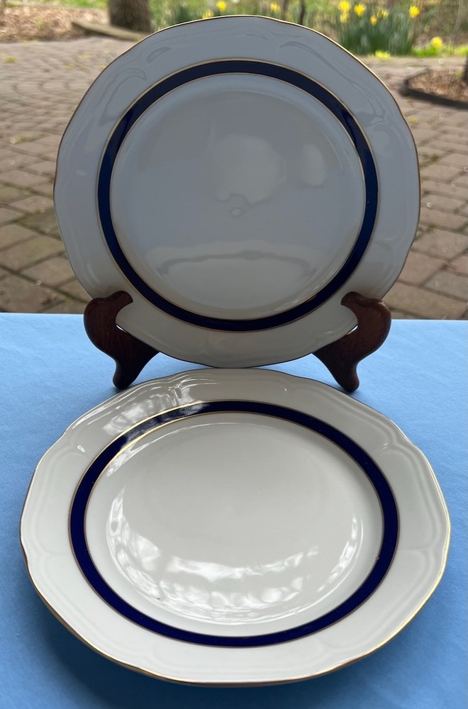 6 Pc Bareuther Dessert Set for 2, Bareuther Bavaria Echt Cobalt Unused
