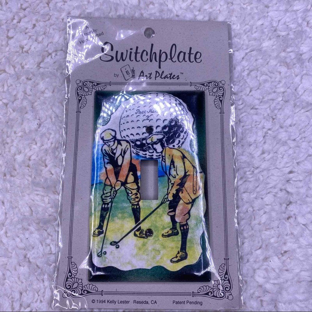 Vintage Golfer Light Switch Plate