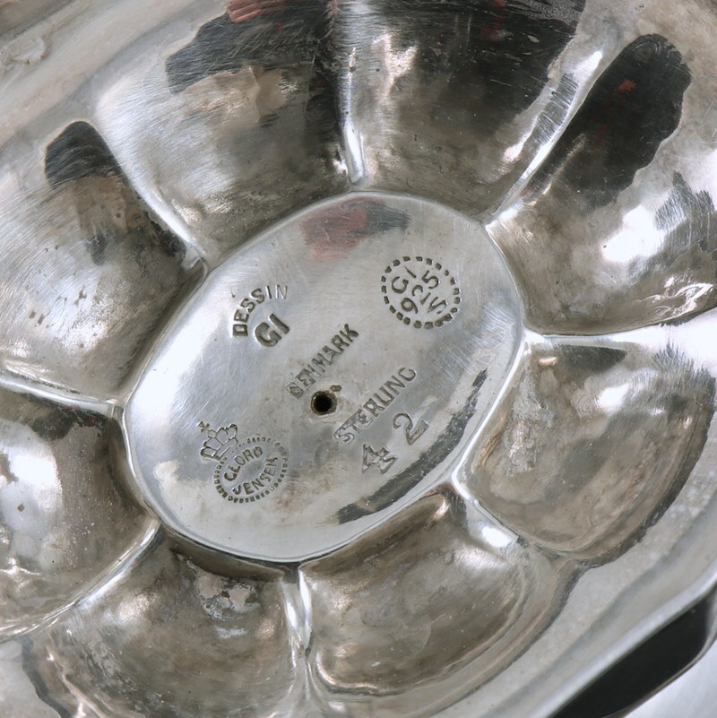 Georg Jensen. Footed Sterling Silver Bowl #42. 1925-32 Hallmarks