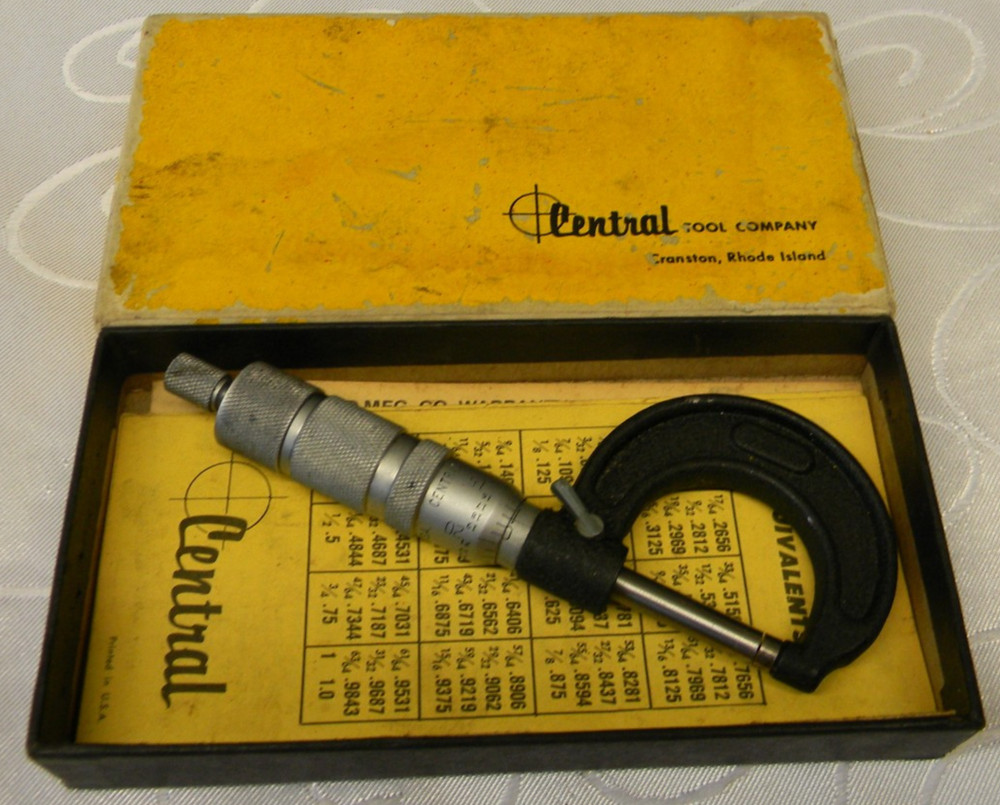 CENTRAL TOOLS 0-1" MICROMETER #6009