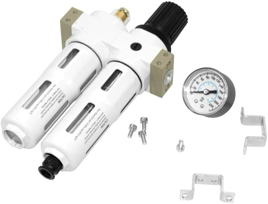 3/8"NPT Compressed Air Filter Regulator Lubricator Combo Air Tool Compressor