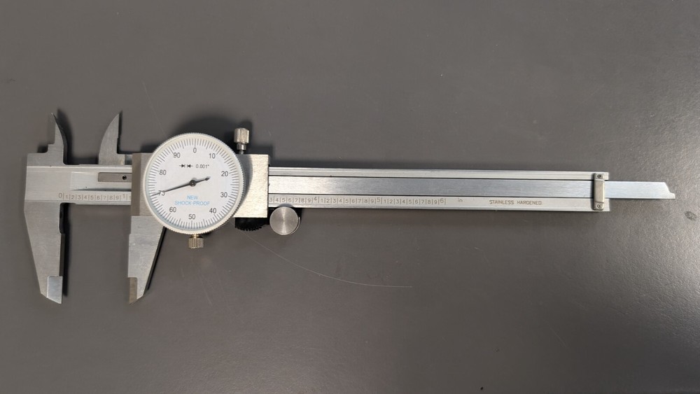 6" Dial Caliper Stainless Steel Shockproof with case