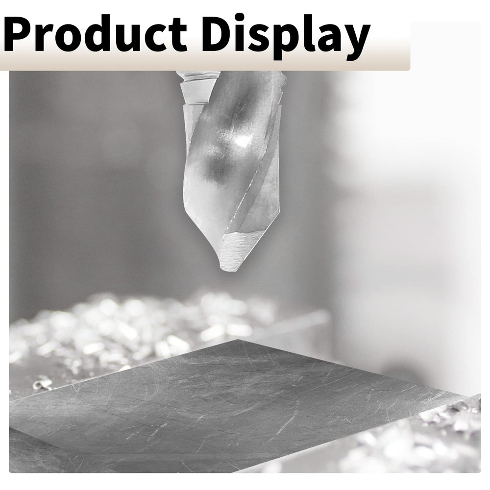 2 Pcs 6-32NC Combination Tap and Drill Bit, Multi Use Countersink Hex Bit, Si...