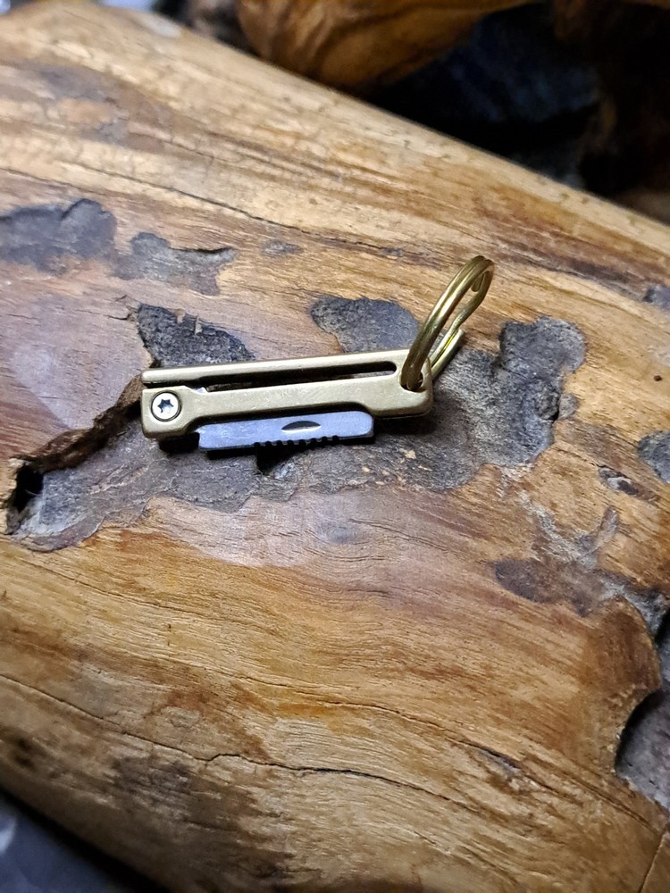 Super Mini Brass Keychain Knife