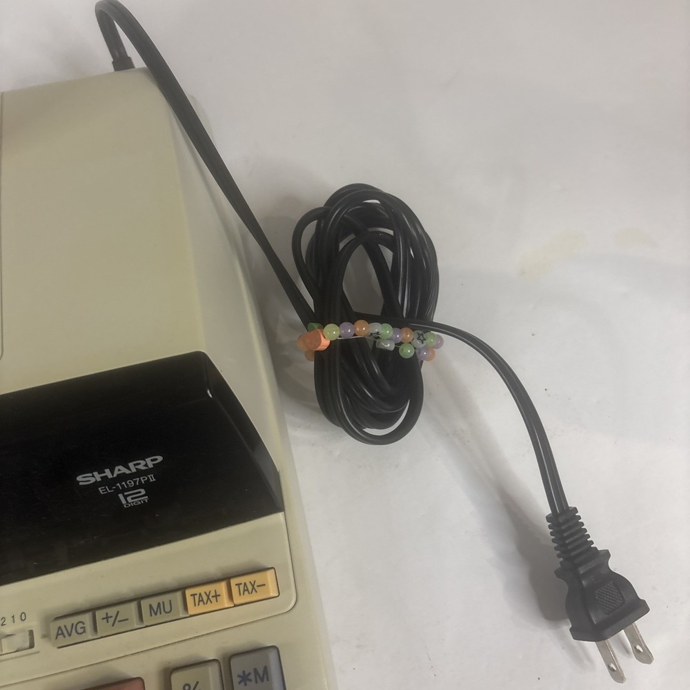 Vintage Sharp EL-1197PII Printing Calculator Tested Working