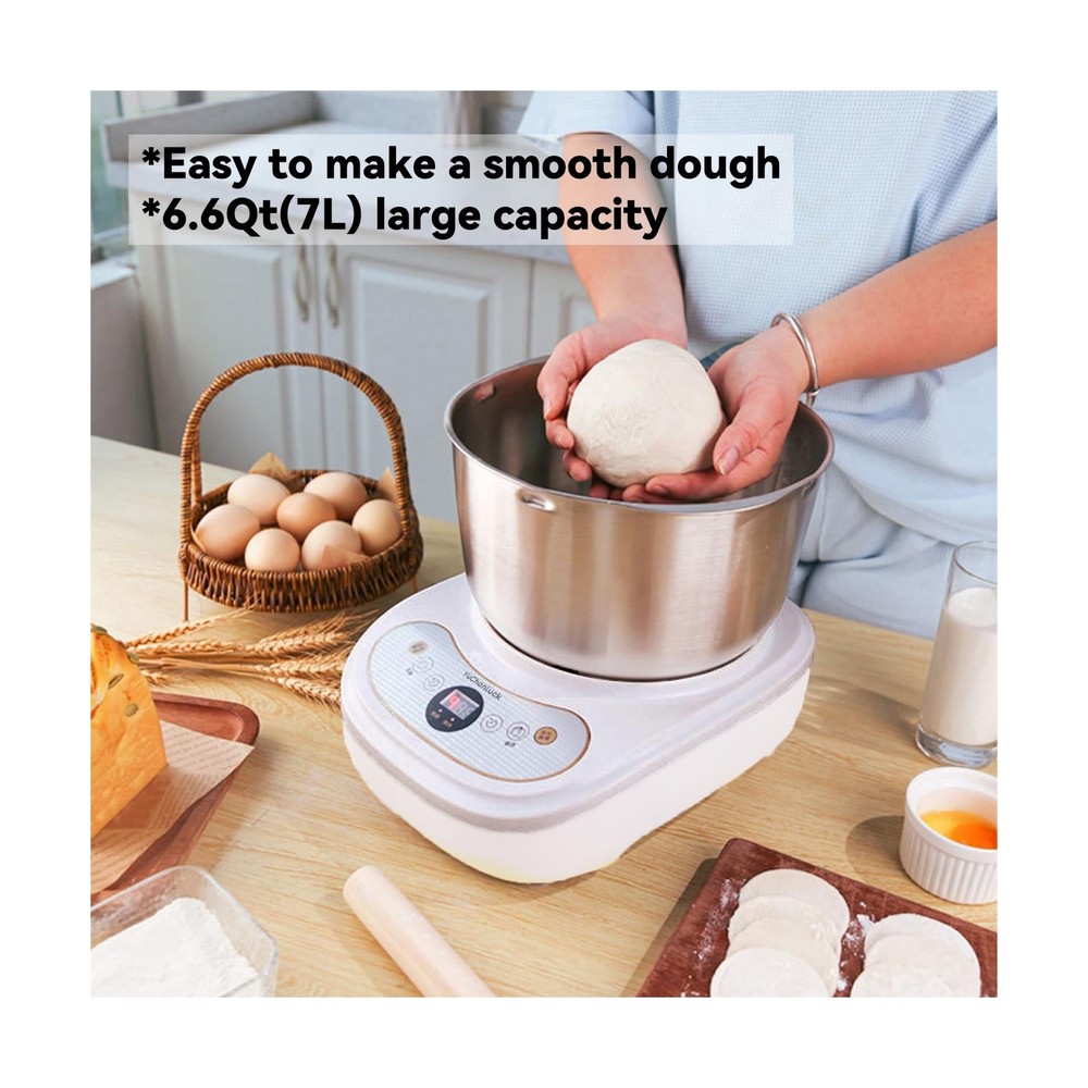 Dough Mixer 7L Large Capacity Electric Dough Maker with Ferment Function for ...