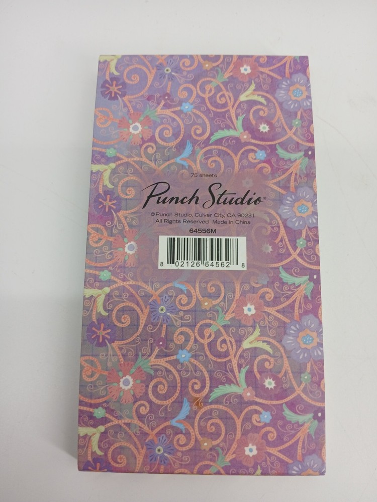 Punch Studio Watercolor Letter M Foldover Notepad