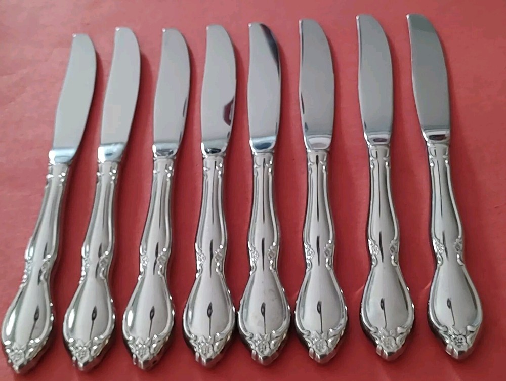 8 Community CHATELAINE Stainless DINNER KNIVES 8 5/8" Oneida FREE SHIP