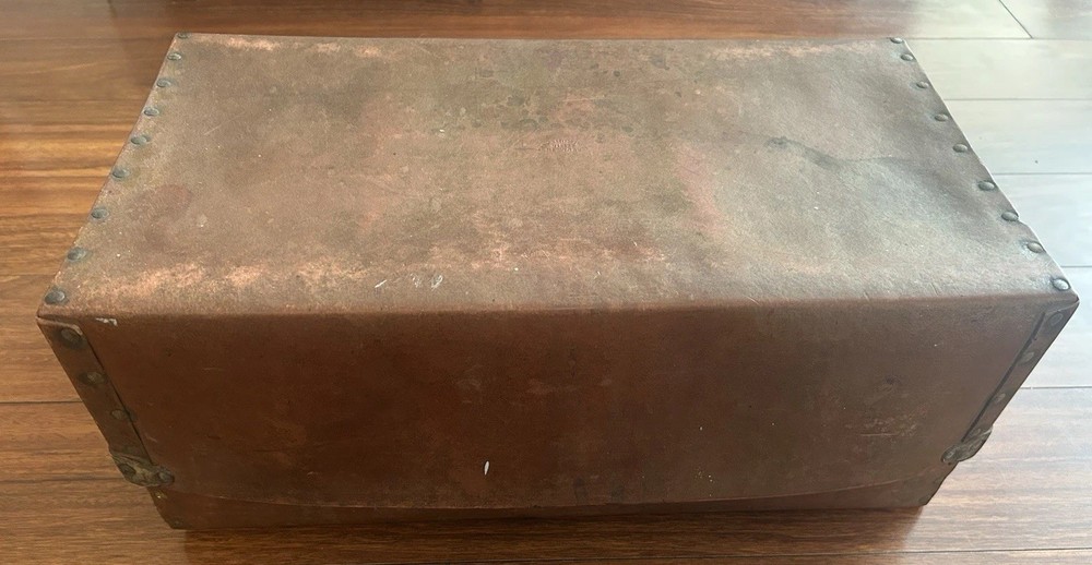 Vintage Crouch & Fitzgerald Makers New York Leather Case Storage Keepsake Box