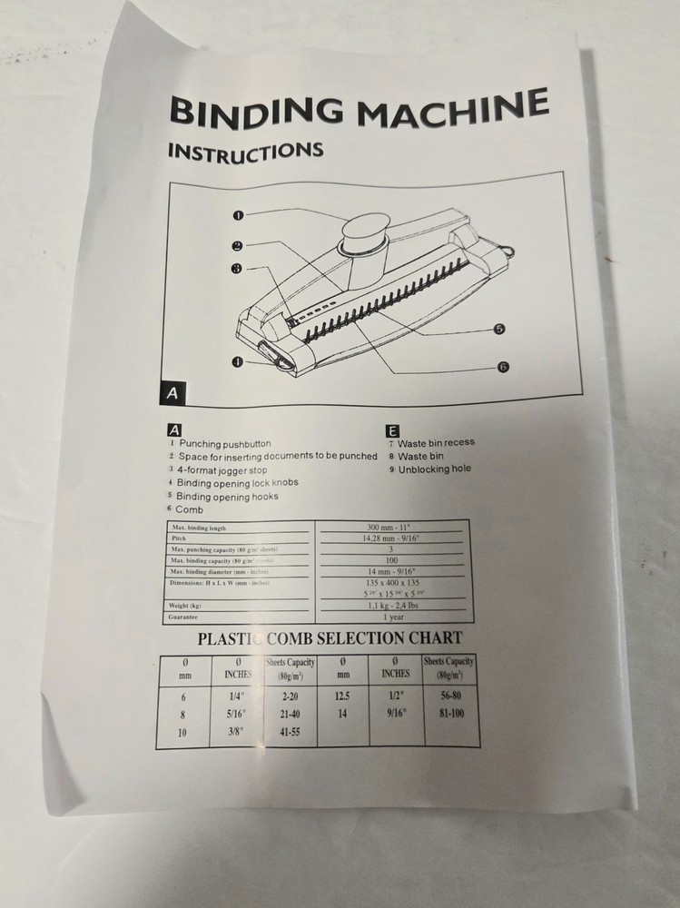Platform Plus Binding Machine Report Up to 100 Sheets Office School