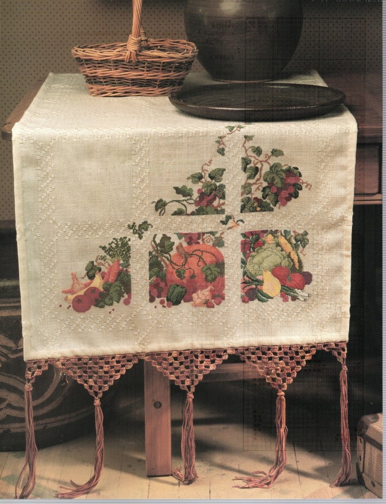 Vanessa Ann's BOUNTIFUL HARVEST TABLE RUNNER Single Cross Stitch Pattern