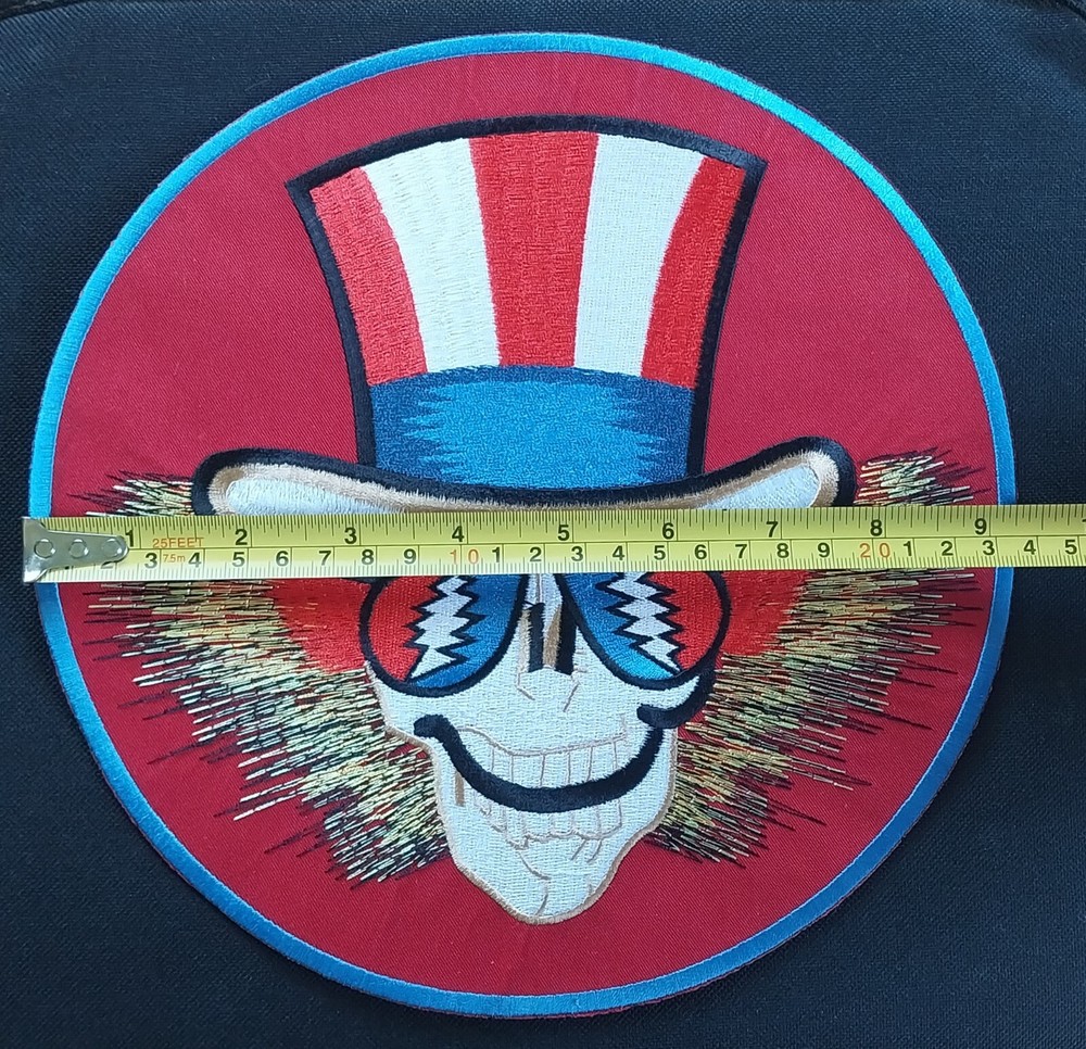 Grateful Dead LARGE Uncle Sam Deadhead Official Embroidered BACK Patch LICENSED