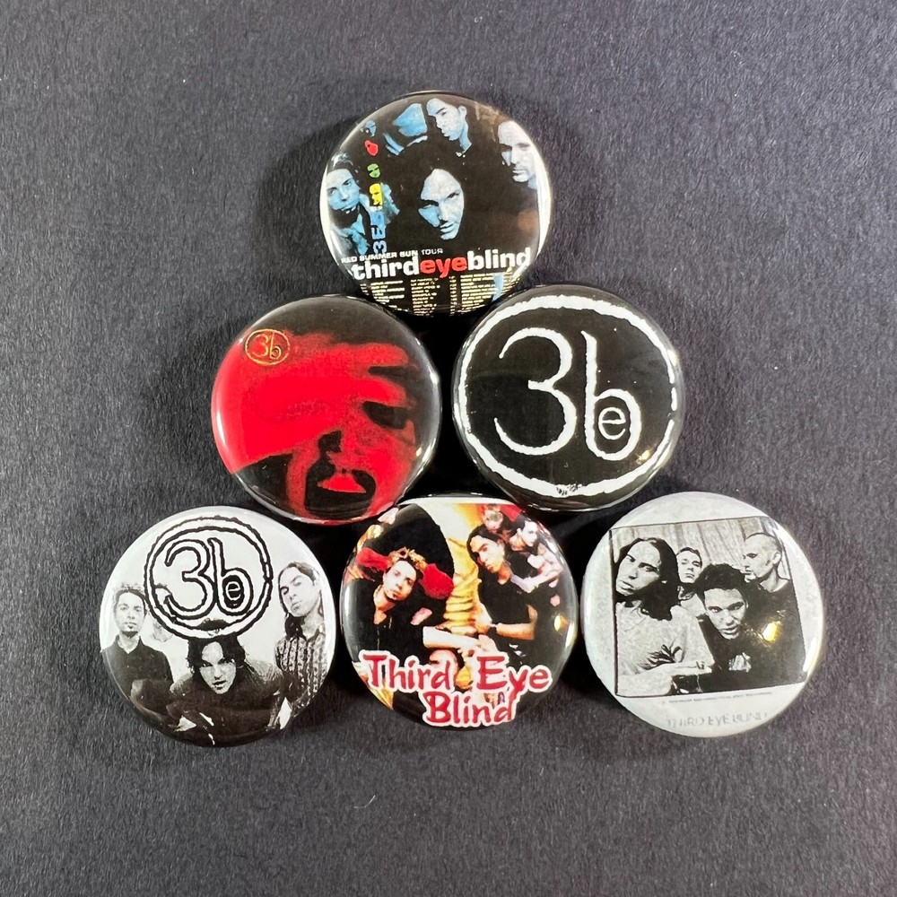 Third Eye Blind 1" Button Pin Set 90's Alternative Rock Pop