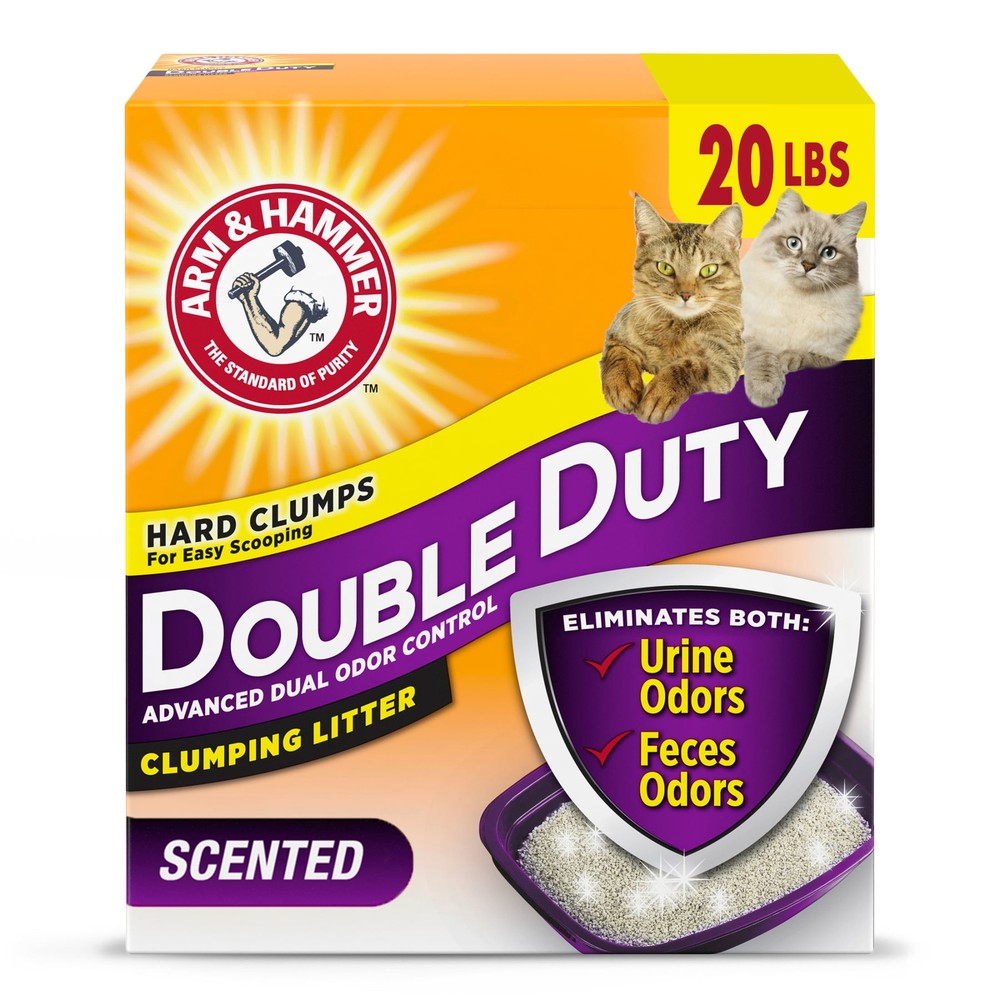 (4 pack) Double Duty Cat Litter, Advanced Odor Control Clumping Cat Litter,