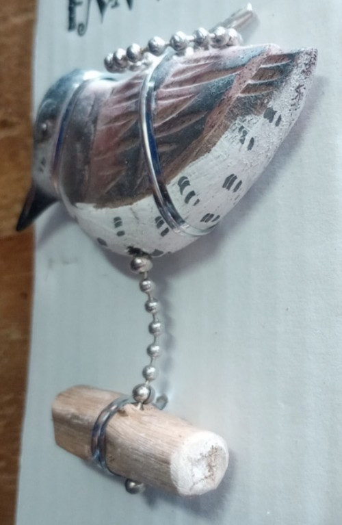 Ceiling Fan Chain Pull Ornament Decorative Hand Carved Sandpiper Painted