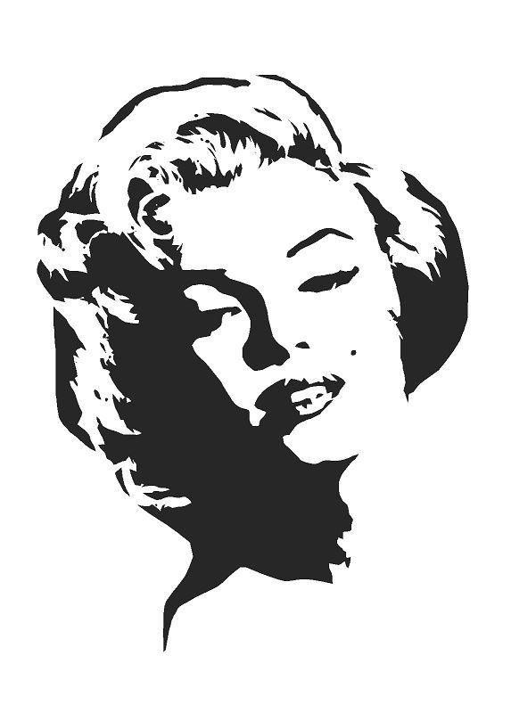 Stunning Stylized Face Silhouette for Unique Crafting Projects - StencilAir