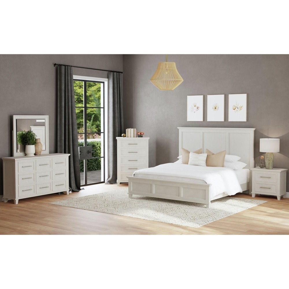 Henrik King Panel 3PC Bedroom Set in Ivory