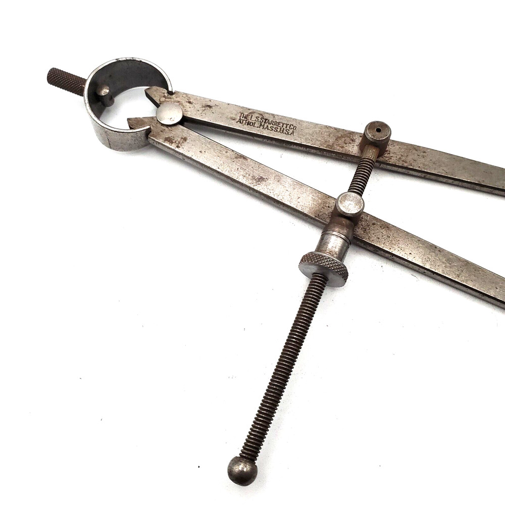 STARRETT 83B Yankee Spring Divider 10” Flat Leg, Spring Nut – USA
