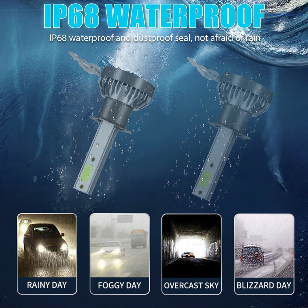 4x H1 LED Headlight Bulbs Conversion Kit High Low Beam 6000K Xenon Super white