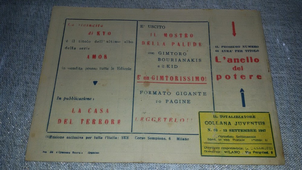 1947 Gim Toro Comic No. 63 ORIGINAL £. 12