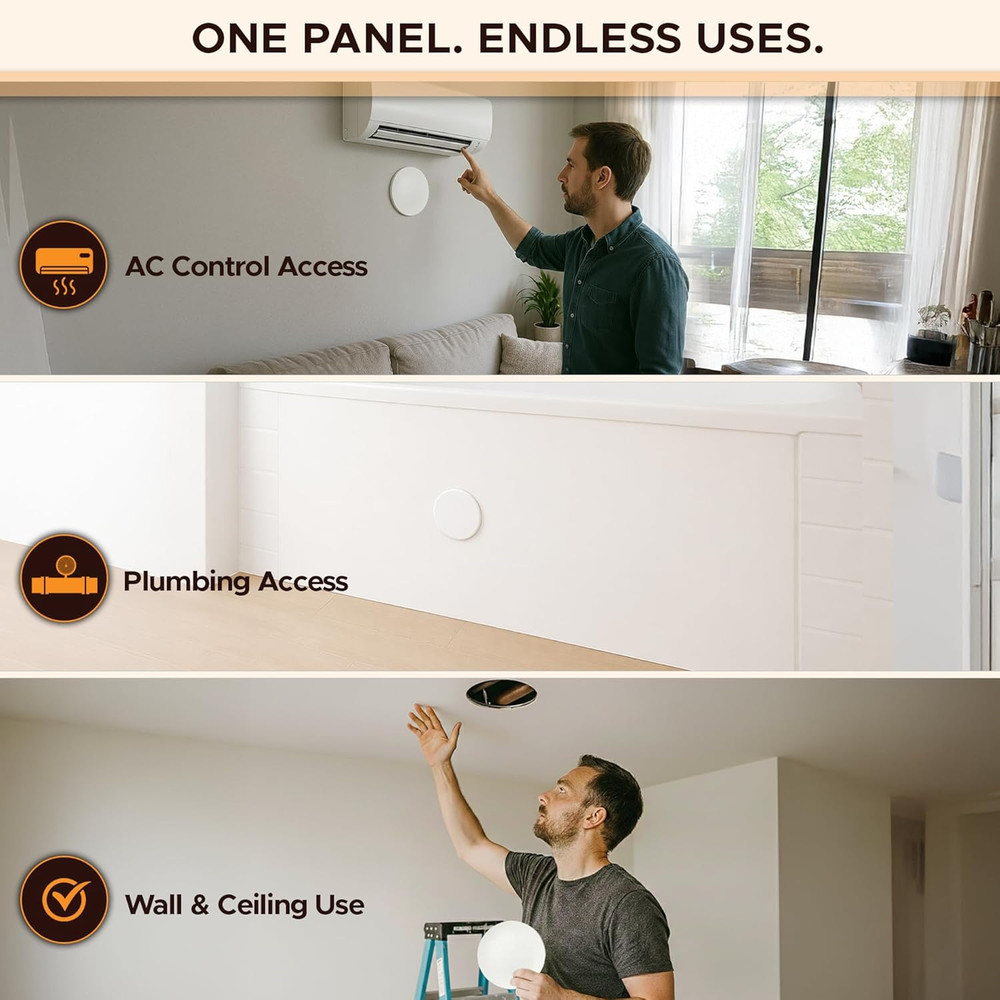 round Spring Access Panel 5X5 Inch for Ceiling & Drywall, Heavy-Duty Durable ABS