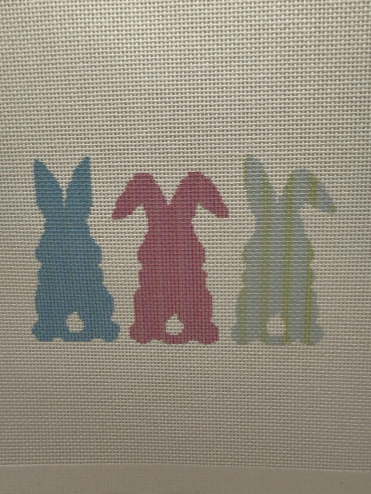 Three Little Bunnies Needlepoint Canvas