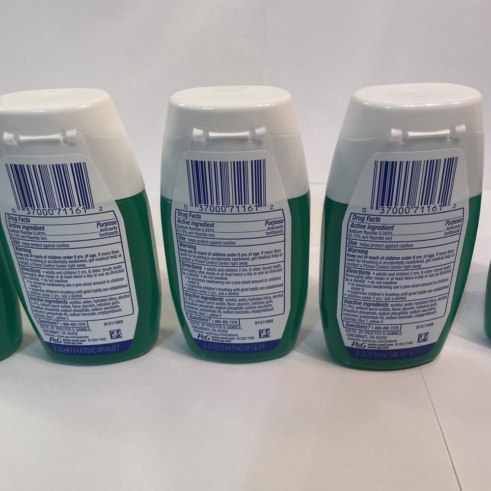 6 Crest Scope Outlast Anticavity Fluoride Toothpaste 4.6 fl oz EXP 2027