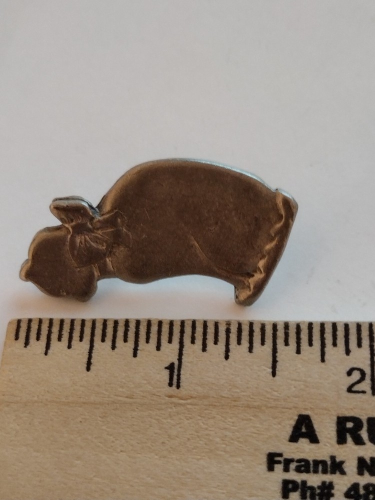 Silvertone Cat Bow Ribbon Collar Lapel Pin
