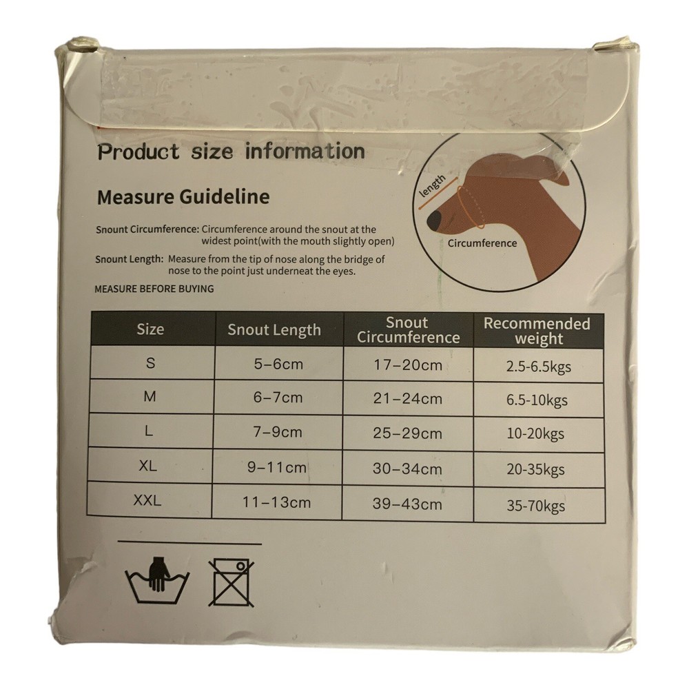 Pet Dog Muzzle Mouth Cover Size Large Black