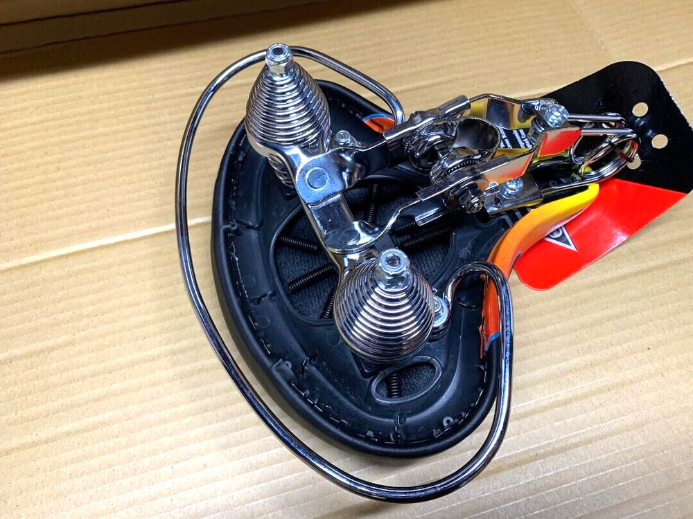 BICYCLE SADDLE blue/red/yellow Flame REAR GUARD WEB SPRING Cruiser Chopper Bikes