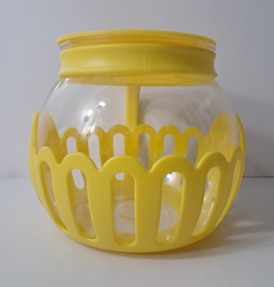 Ecolution Micro-Pop Microwave Glass Popcorn Popper Yellow Eco-friendly 1.5 Qt