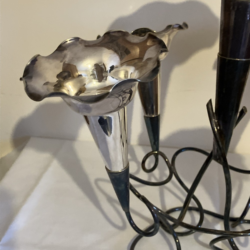 Vintage Five-branch Epergne Table Centre Piece Silver Plated