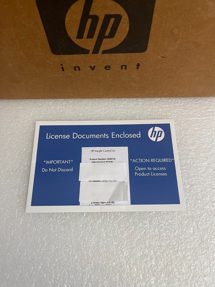 HP C6N27A INSIGHT CONTROL INCLUDING 1YR 24X7 SUPPORT SINGLE SERVER LICENSE