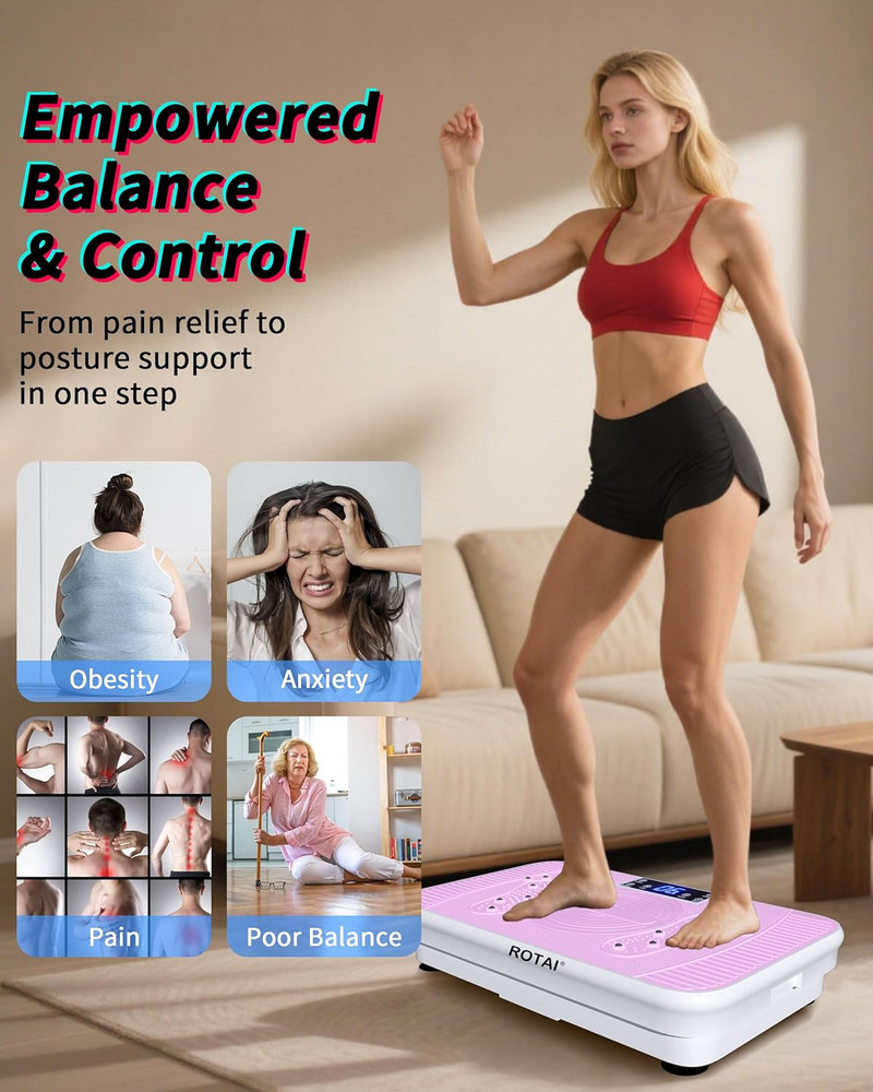 Shake Plate Vibration Exercise Machine for Lymphatic Drainage Massager & Weight
