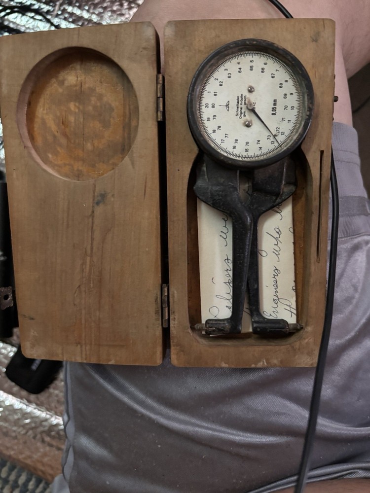 Antique German Caliper In Original Case