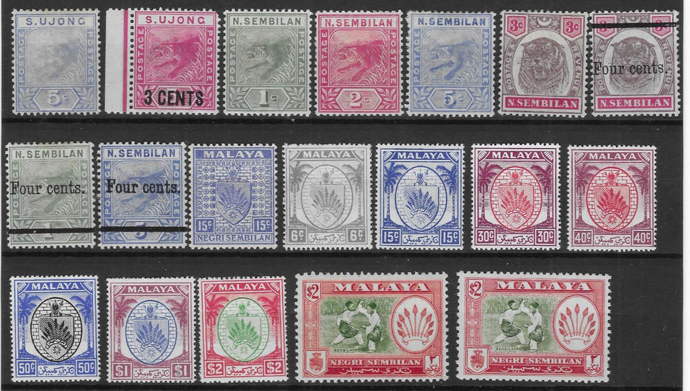 Negeri Sembilan 1891-1963 Mint Selection Cat£240+ (19v)