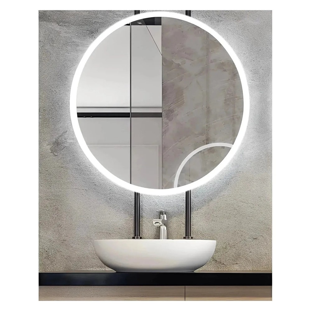 DIAFOTIZO LED LIGHTED BATHROOM VANITY ROUND MIRROR - 24 x 24