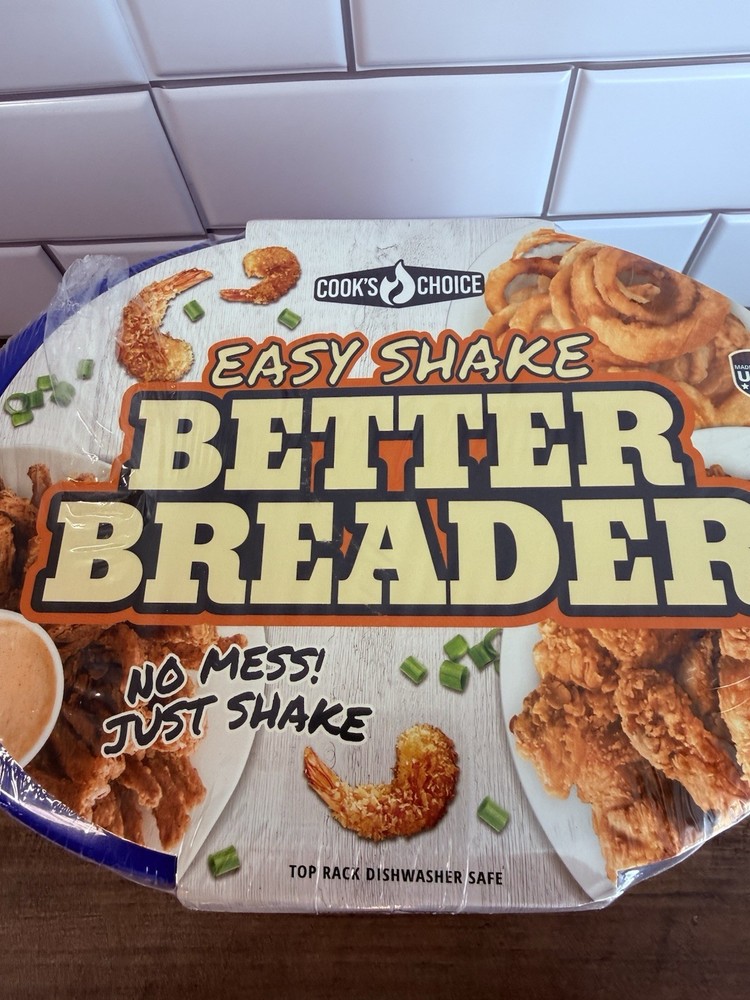 Cook’s Choice Easy Shake Better Breader Batter Bowl Bread Crumb Coating Tool