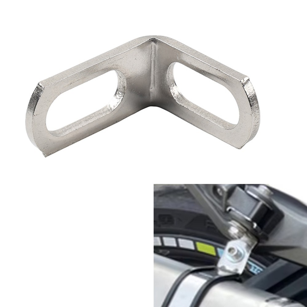 For Universal Motorcycle Exhaust Pipe Fixed Clamp Bracket L-Shaped Mounting
