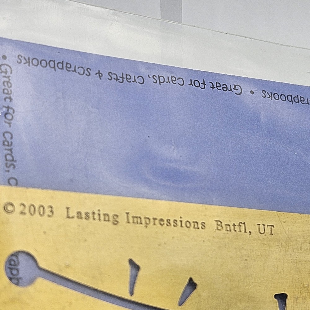 Lasting Impressions Embossing Template Brass Stencil L9095 Clothesline